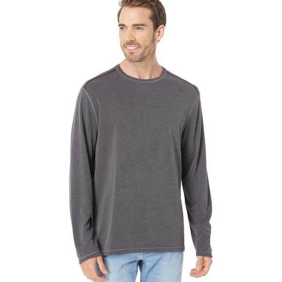 TOMMY BAHAMA • Men's Gray Flip Sky Reversible Long Sleeve Shirt - Picture 6 of 8